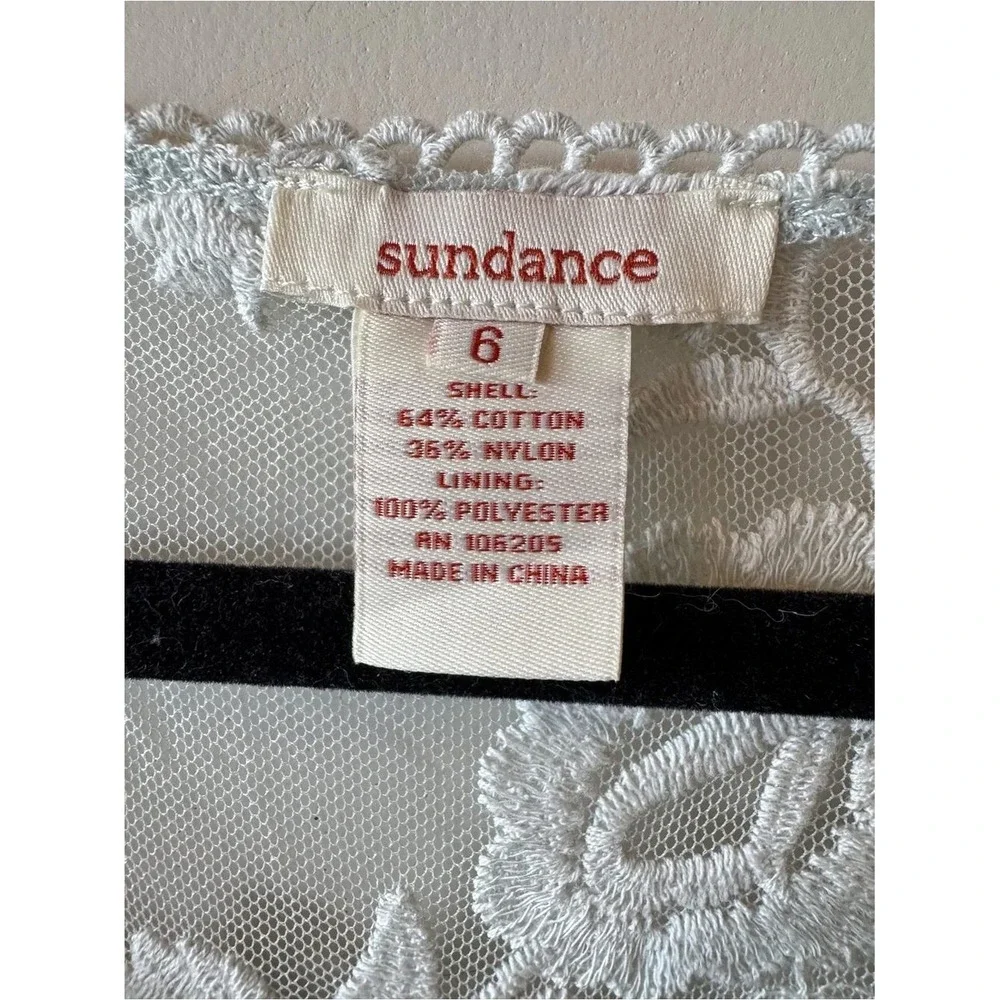 Sundance Women Sage Green Floral Love Always Lace Mesh Midi Dress Size 6
